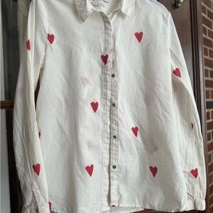 Scotch and Soda ladies cotton blouse with heart motif